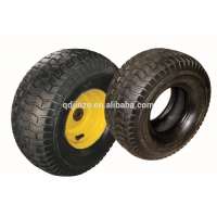 heavy duty 15 inch lawn mower wheel with metal rim