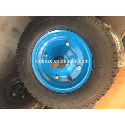 heavy duty wheelbarrow wheel 4.00-8 with solid axle