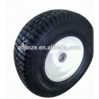 13inch solid wheelbarrow wheel with metal rim 5.00-6 flat free tyre