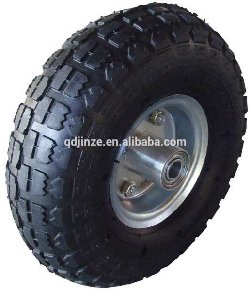 good quality 10''x3'' pneumatic tire and rubber wheels with rim